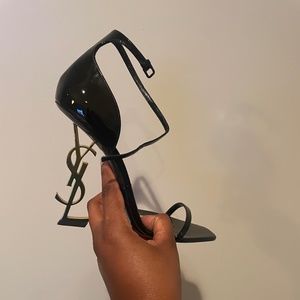 Saint Laurent Black Opyum Sandals